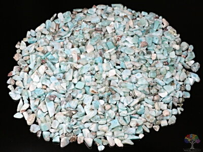Tromlované kamínky Larimar XXS - kameny o velikosti 3 - 8 mm - 100g - Dominikánská republika