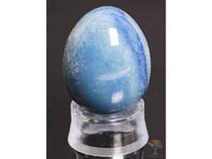Yoni kamenné vajíčko Křemen modrý #102 + podstavec